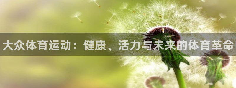 yy易游官方正版app娱乐平台：大众体育运动：健康、活力与未