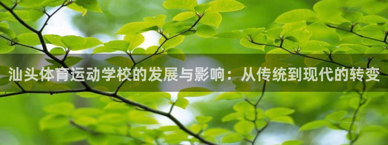 yy易游官方正版app官方：汕头体育运动学校的发展与影响：从